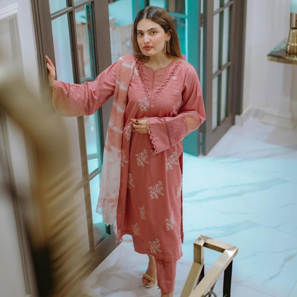 HORIYA LAWN CO-ORD SET-2PC(EMB)