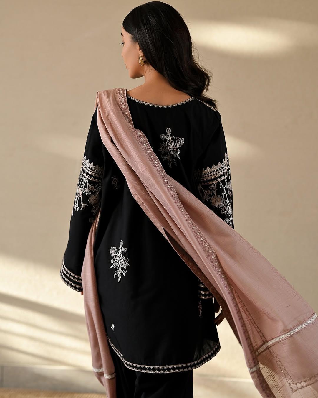 ZAIB LUXURY (FARSHI SHALWAR)-2PC(EMB)