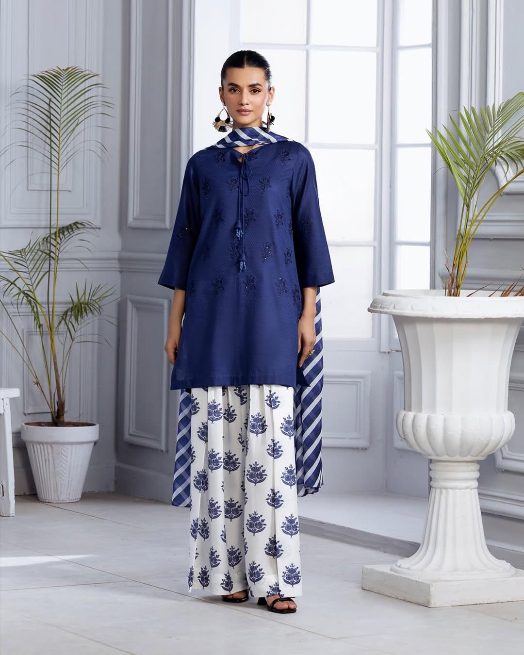 BLUE BLOOM-3PC(EMB)
