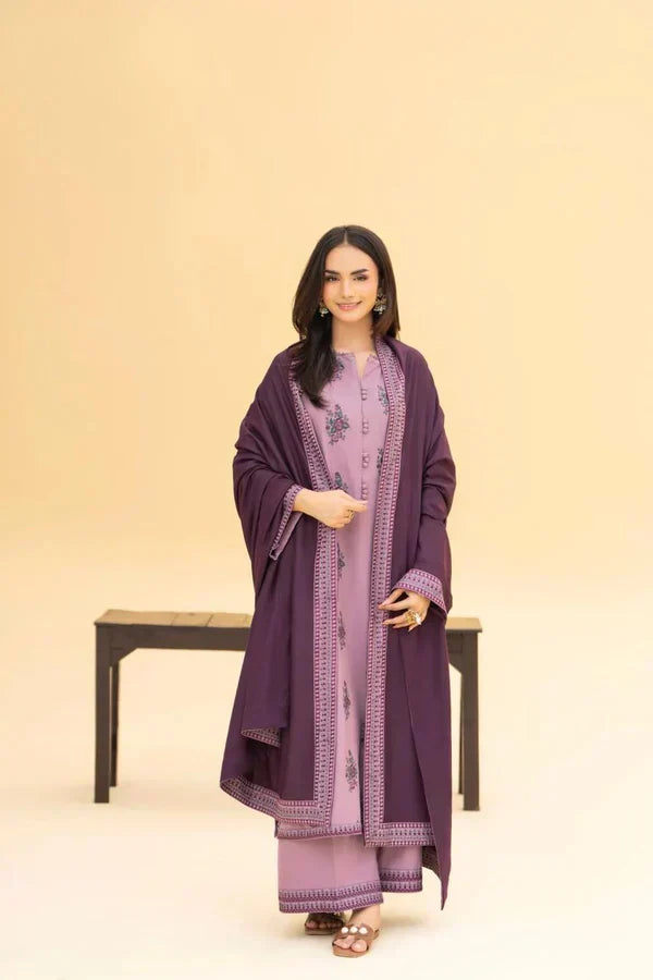 ZARAQ SHAWL-3PC(EMB)