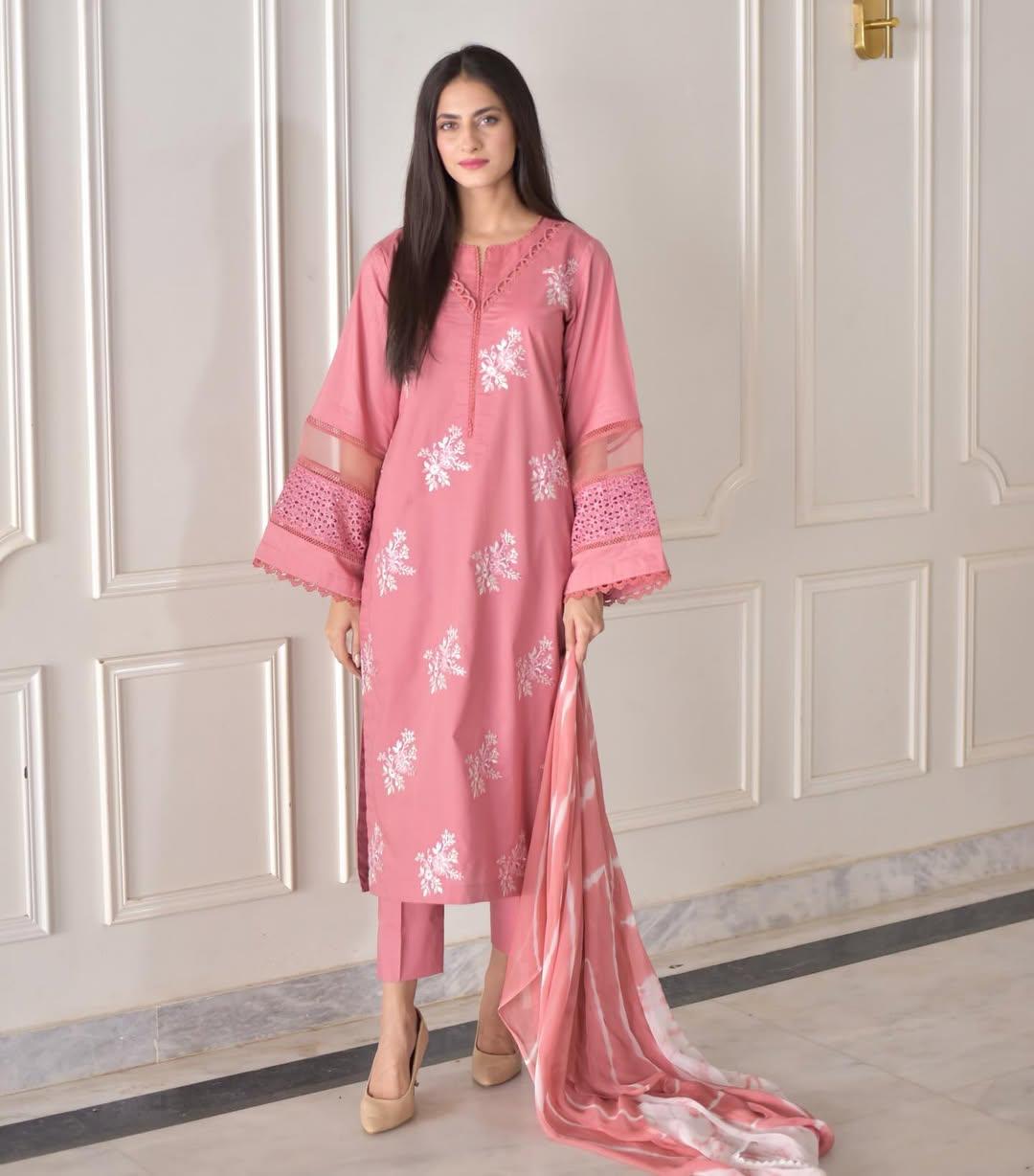 HORIYA LAWN CO-ORD SET-2PC(EMB)