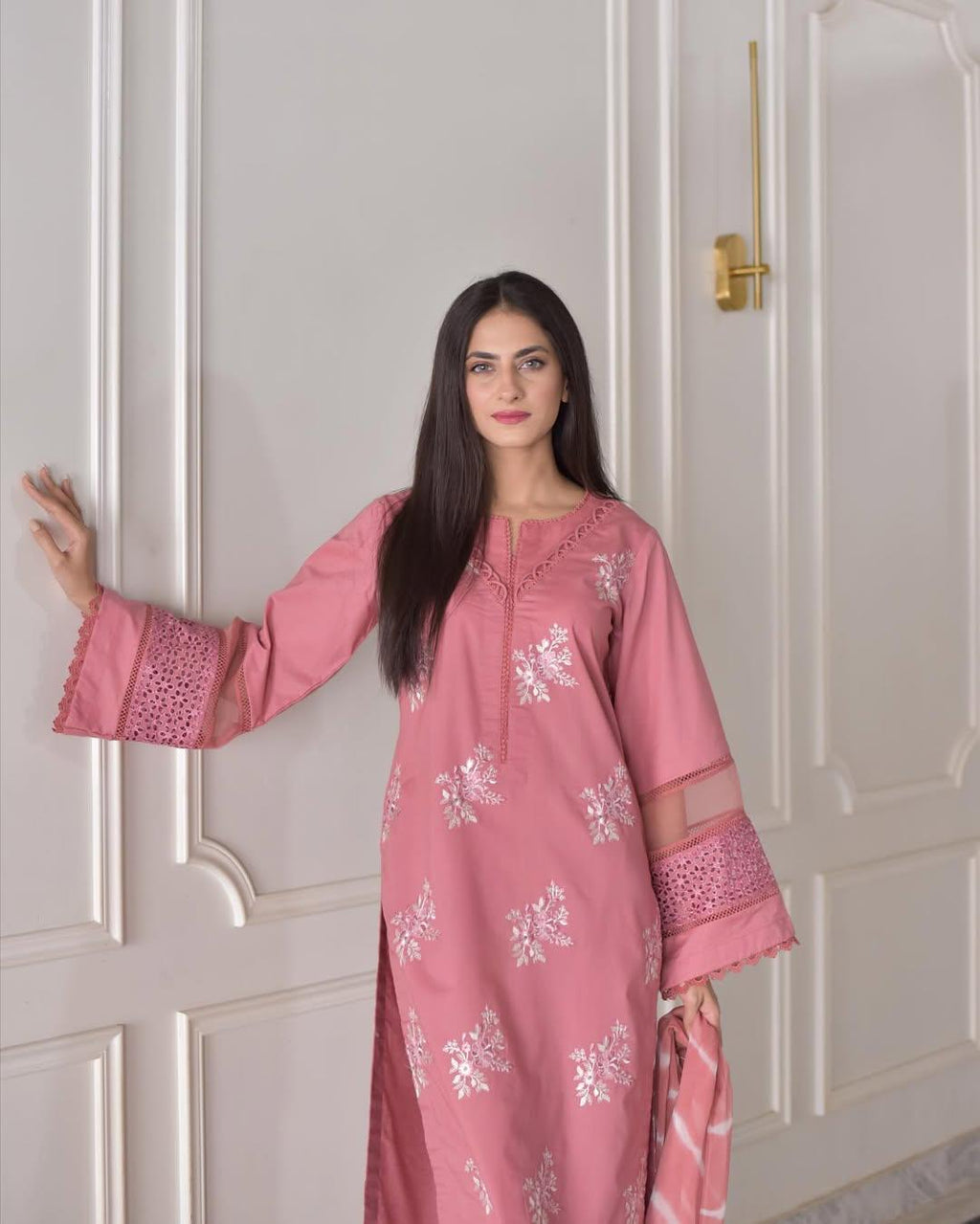 HORIYA LAWN CO-ORD SET-2PC(EMB)