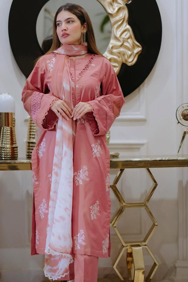 HORIYA LAWN CO-ORD SET-2PC(EMB)