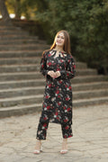 BLACK FLORAL-2PC