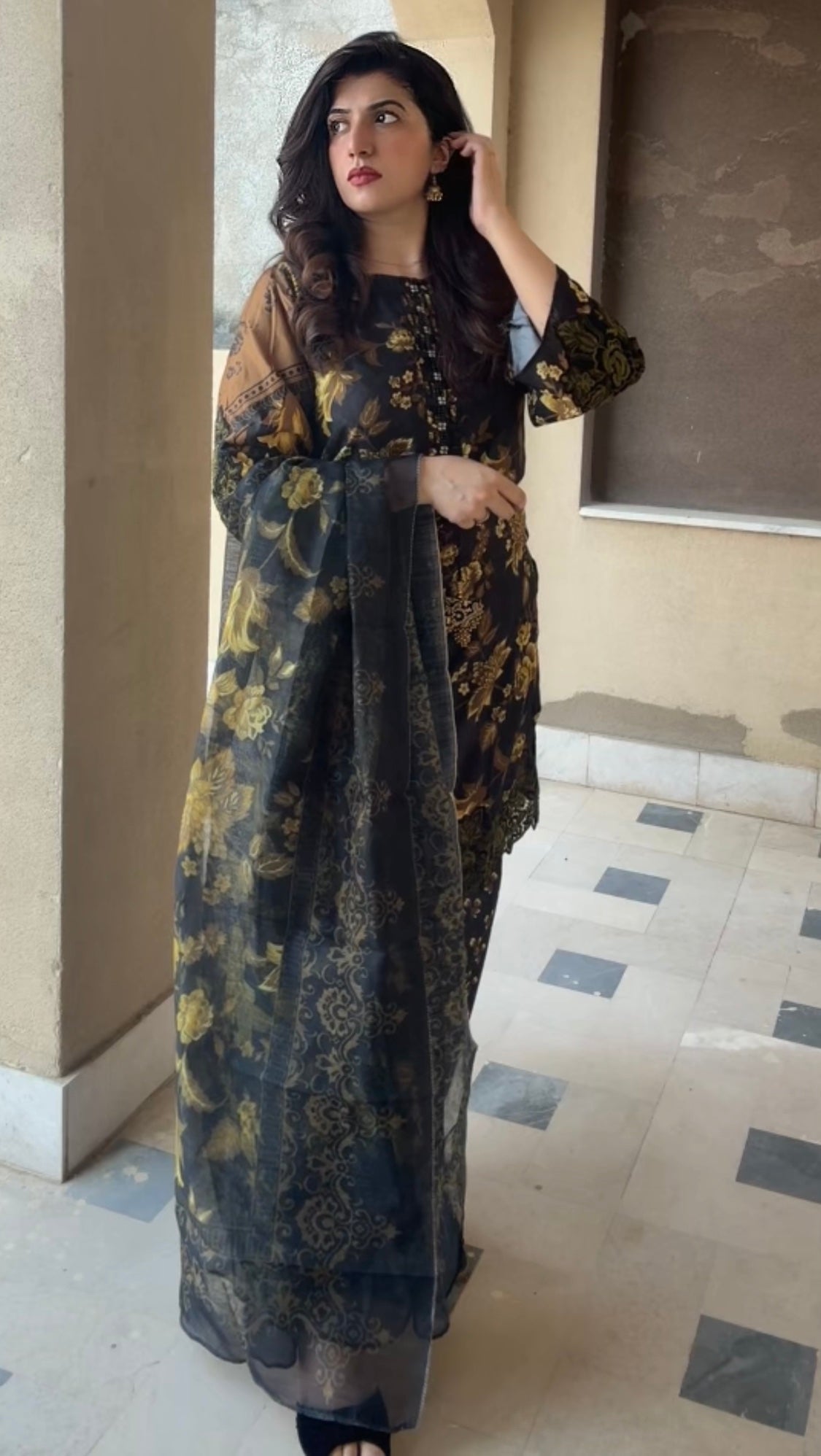 Golden Charm 3PC EMB SUIT