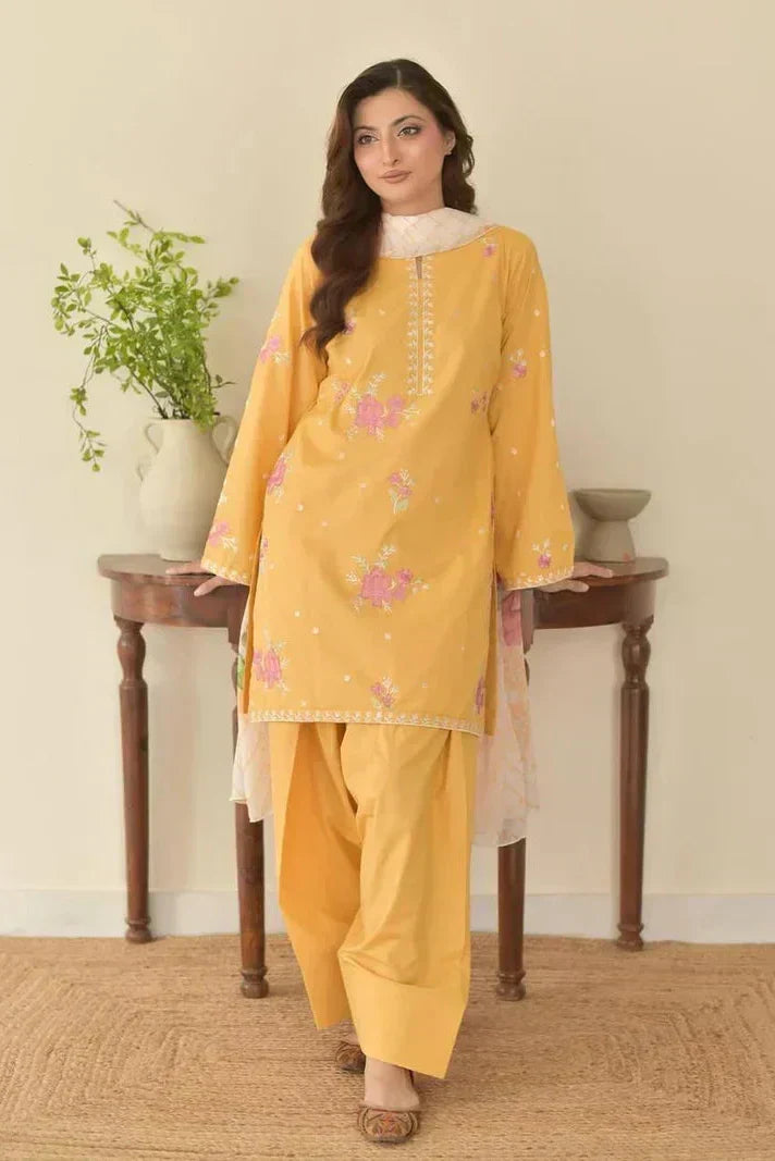 SUNAINA (FARSHI SHALWAR)-3PC(EMB)