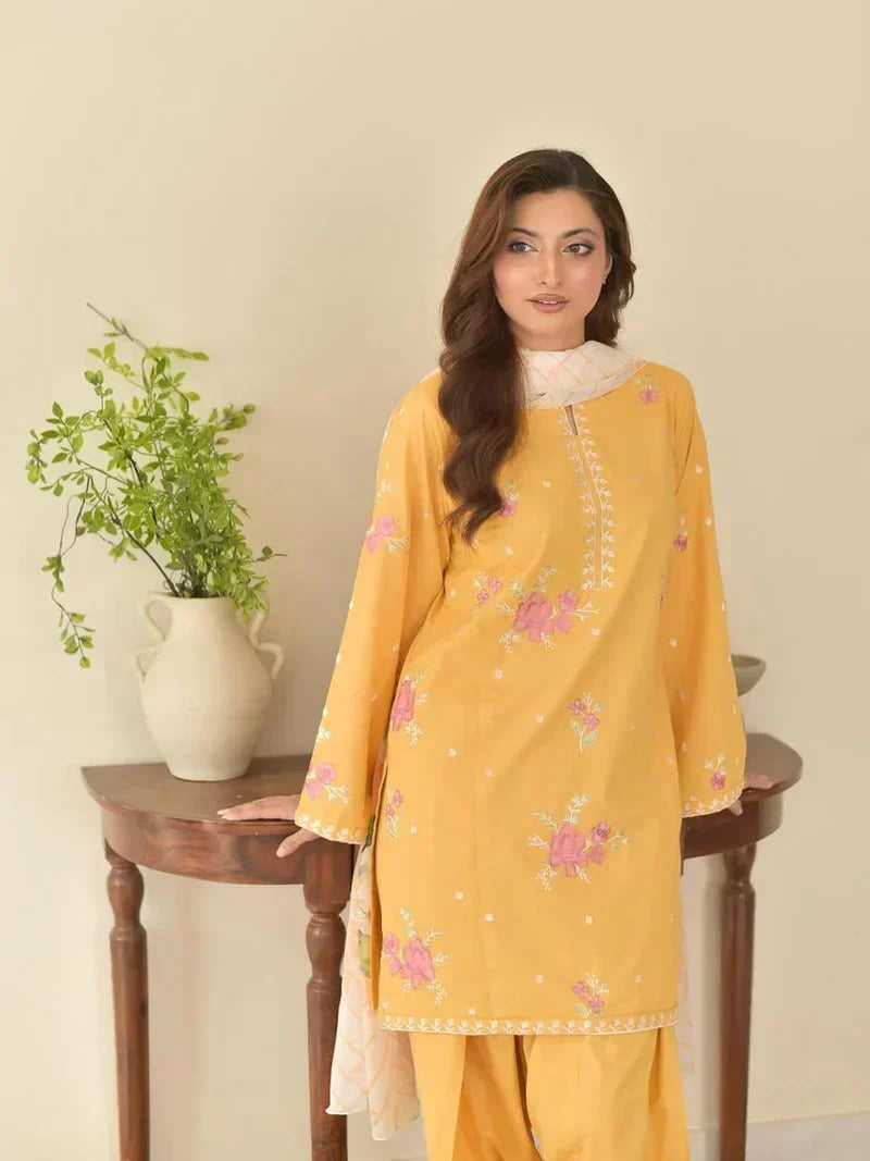 SUNAINA (FARSHI SHALWAR)-3PC(EMB)