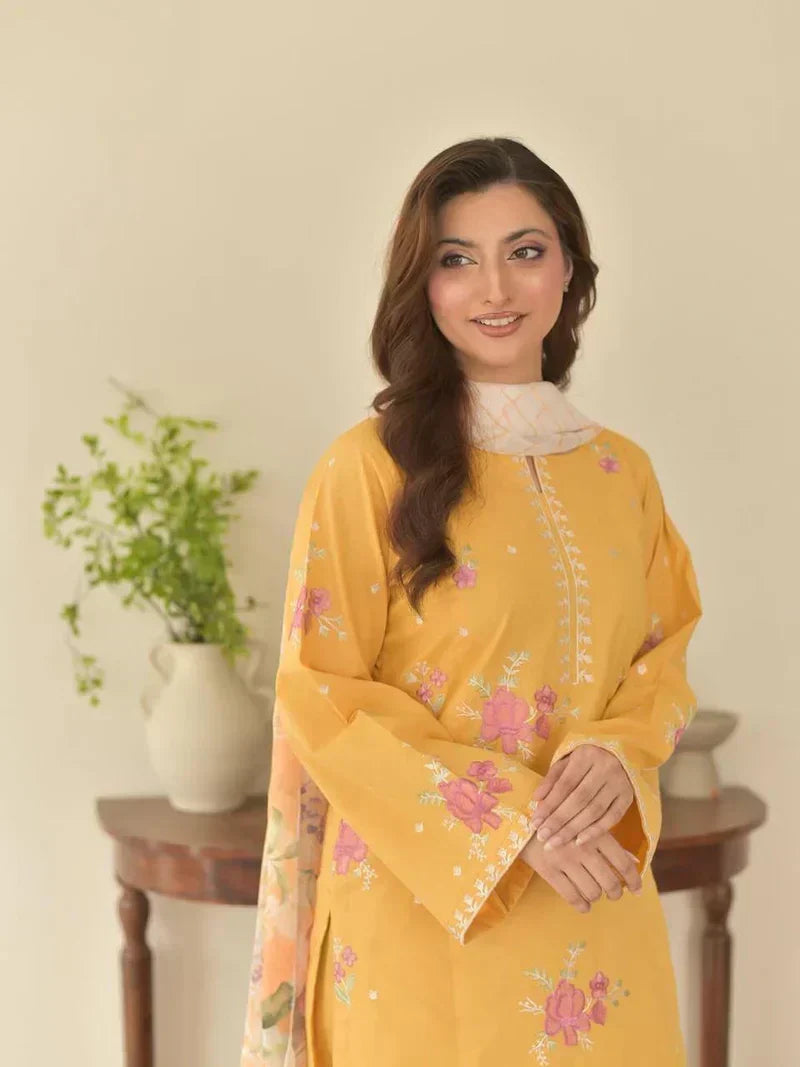 SUNAINA (FARSHI SHALWAR)-3PC(EMB)