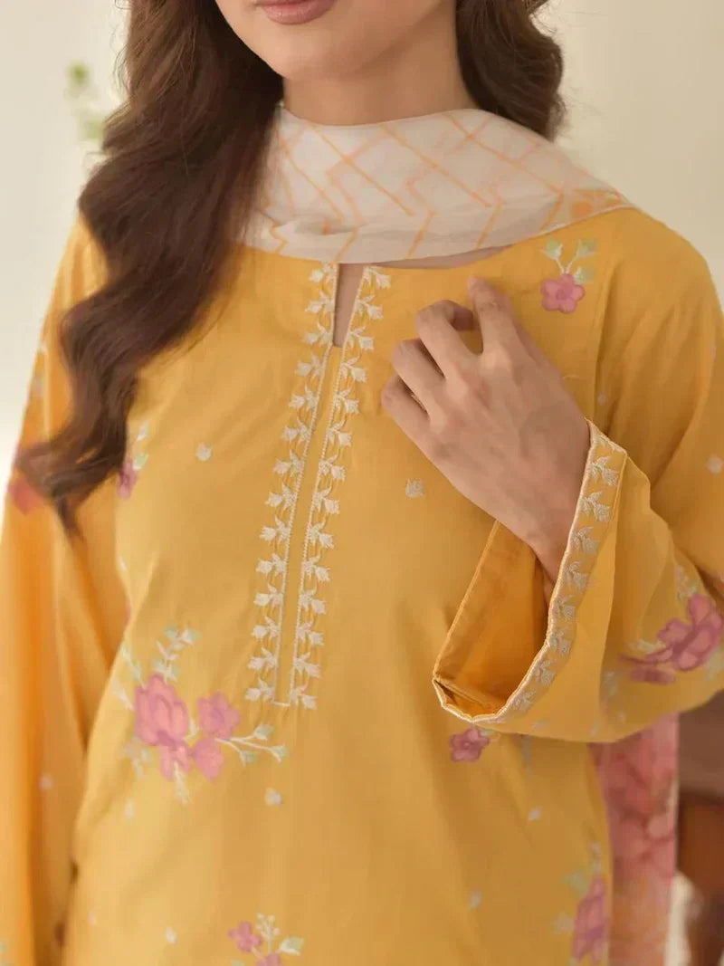 SUNAINA (FARSHI SHALWAR)-3PC(EMB)