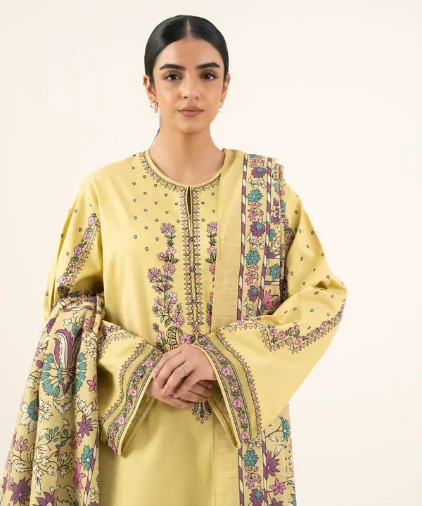 AYEL KHADAR (FARSHI SHALWAR)-3PC(EMB)