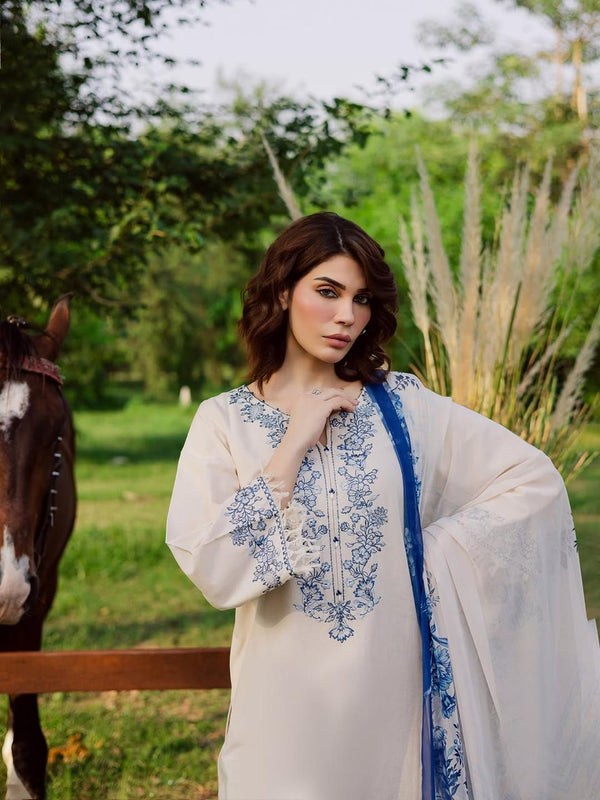 BATIK KHADAR (FARSHI SHALWAR)-3PC(EMB)