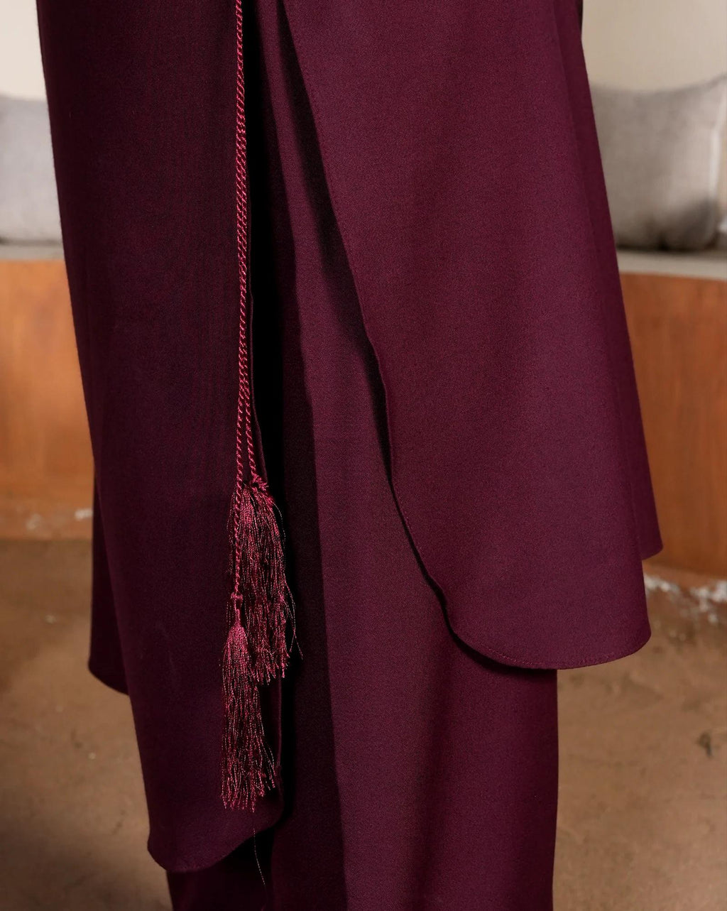 SOLID MEHROON-2PC