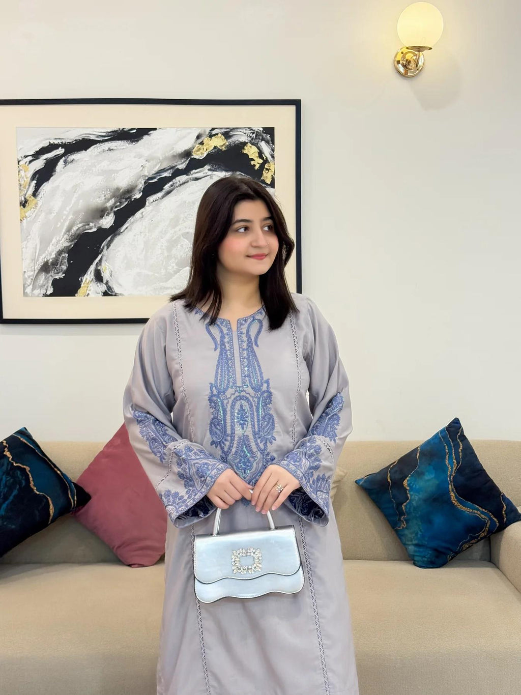 ALIYA (FARSHI SHALWAR)-2PC(EMB)