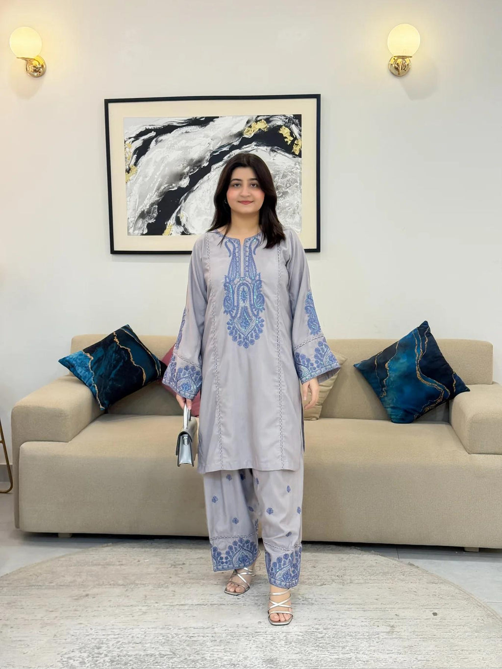 ALIYA (FARSHI SHALWAR)-2PC(EMB)