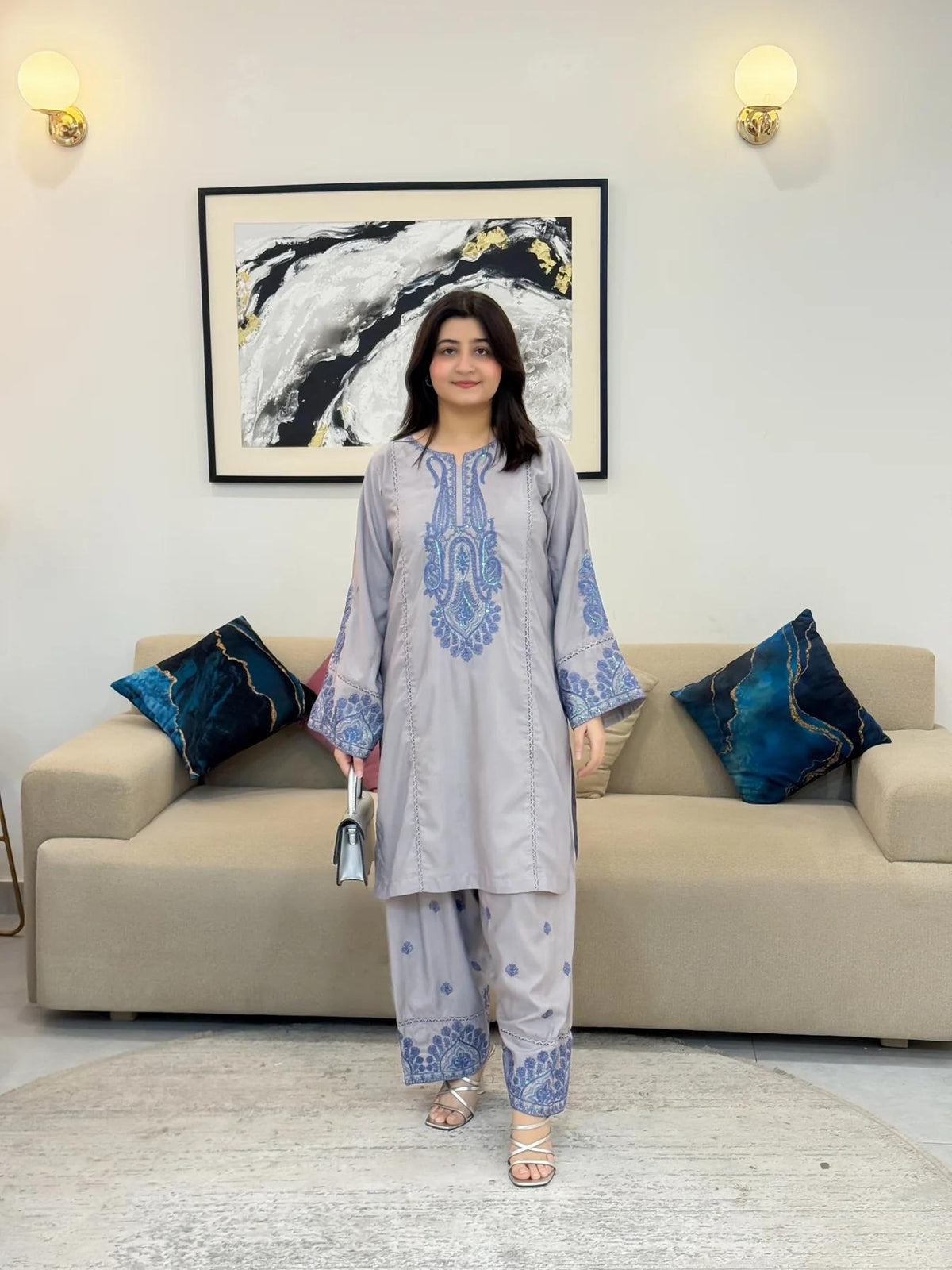 ALIYA (FARSHI SHALWAR)-2PC(EMB)
