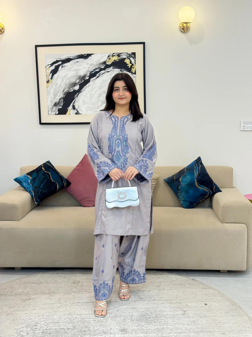 ALIYA (FARSHI SHALWAR)-2PC(EMB)