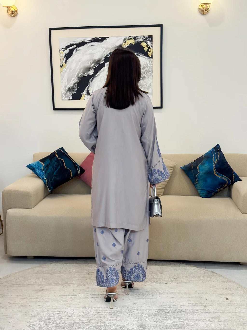 ALIYA (FARSHI SHALWAR)-2PC(EMB)