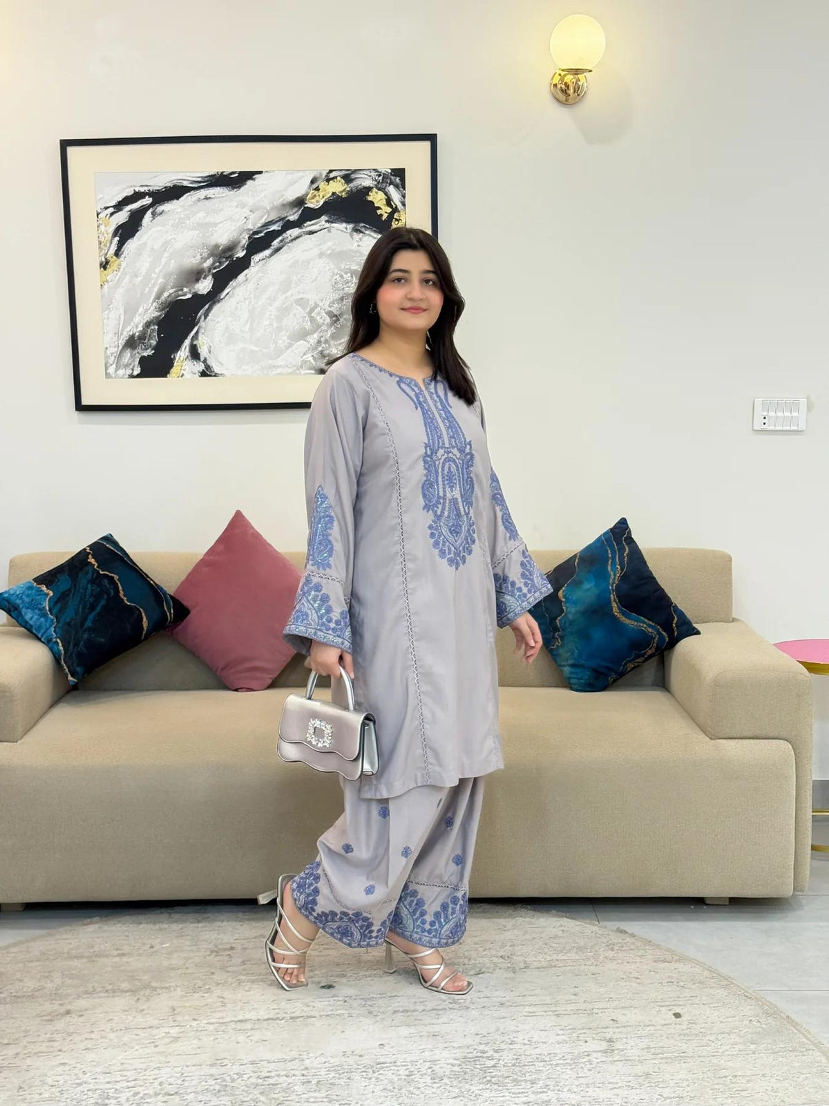ALIYA (FARSHI SHALWAR)-2PC(EMB)