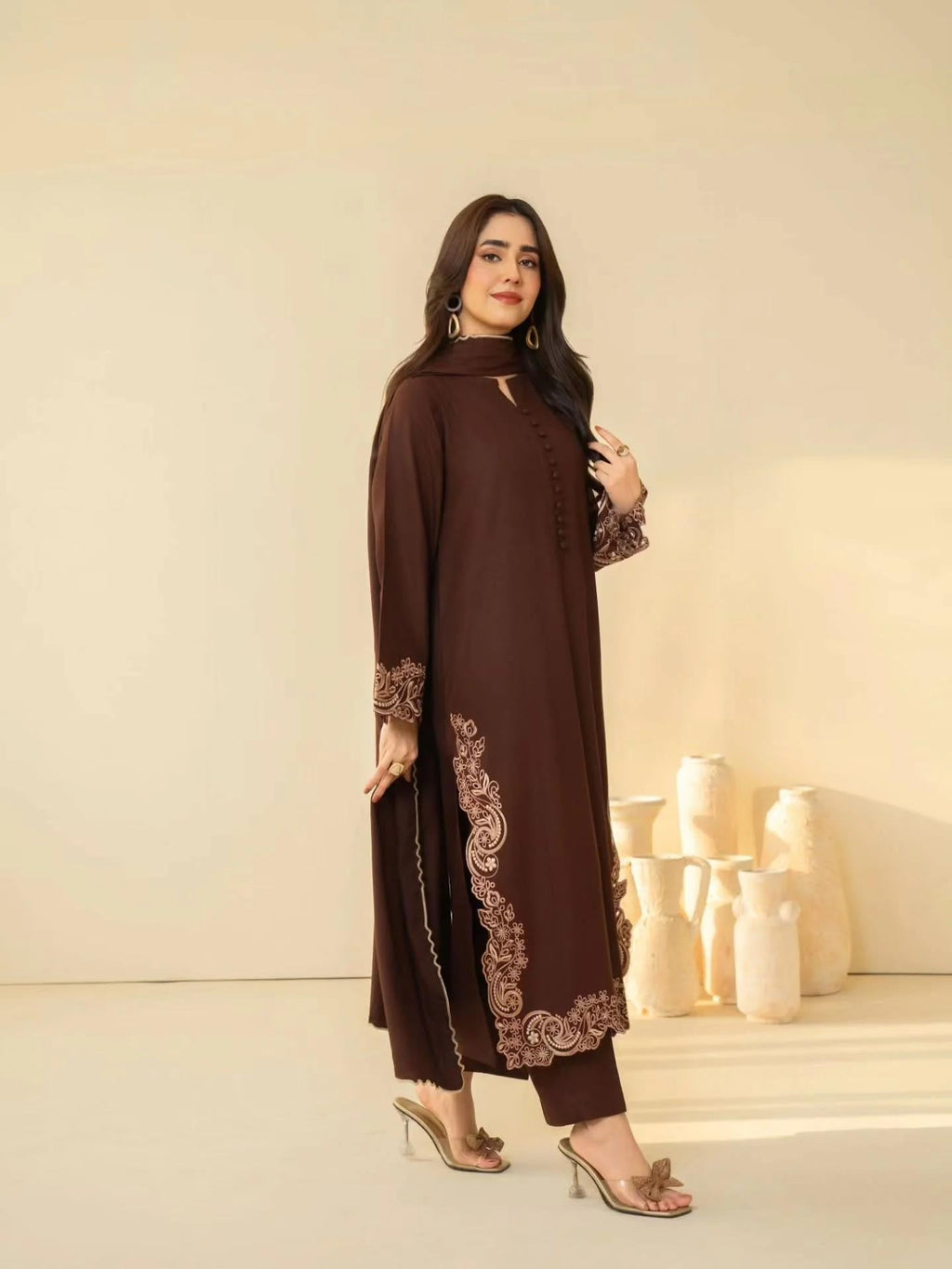 TIRAZ SHAWL-3PC(EMB)