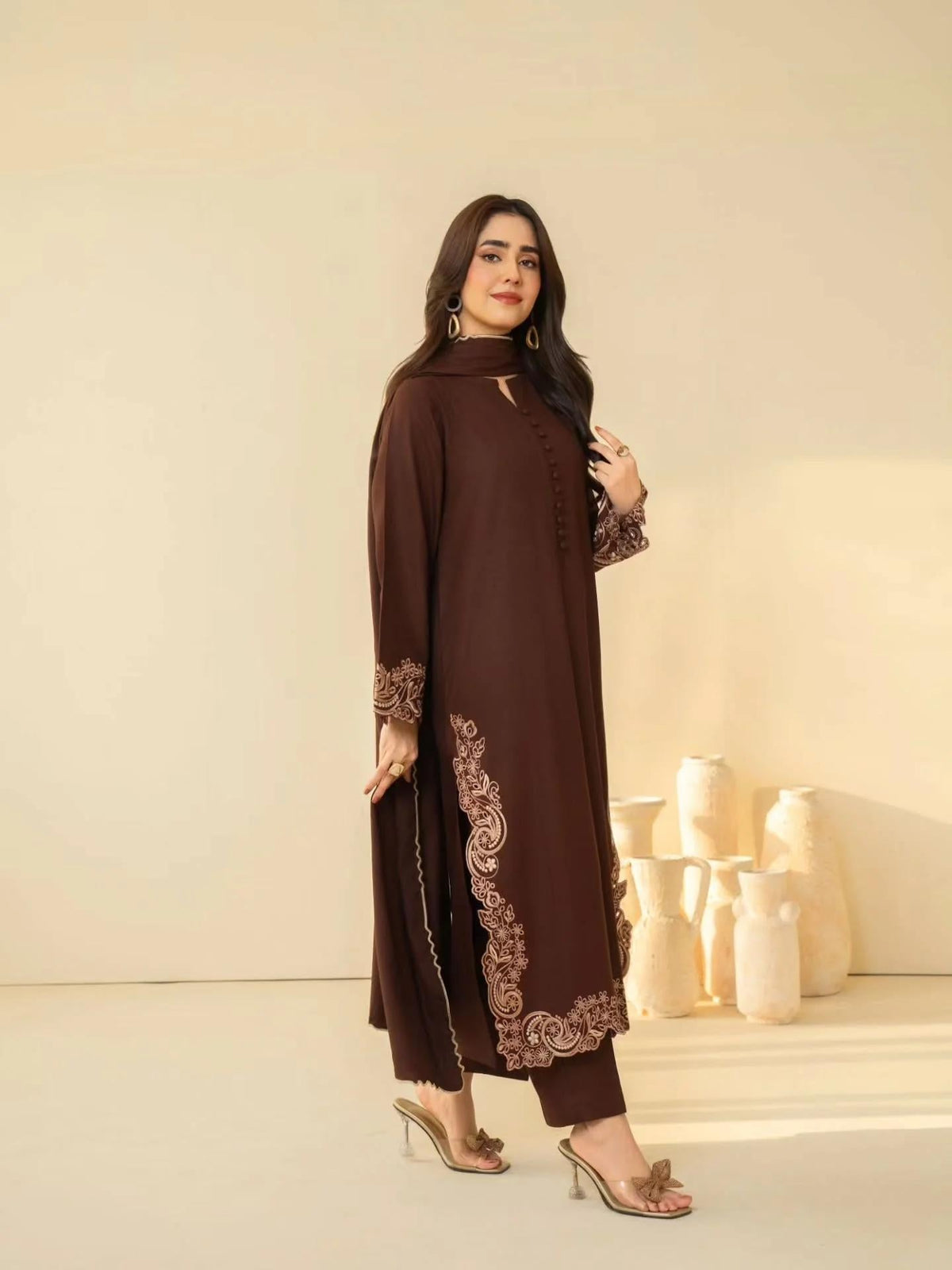 TIRAZ SHAWL-3PC(EMB)
