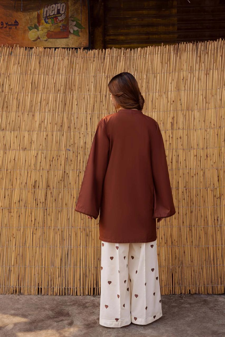 BROWN DHANAK-2PC(EMB)