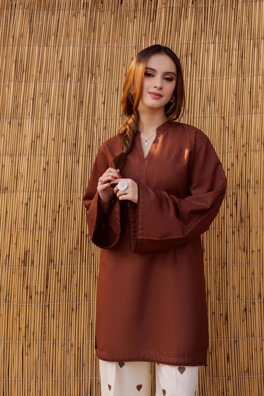 BROWN DHANAK-2PC(EMB)