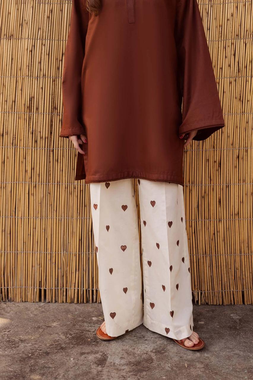 BROWN DHANAK-2PC(EMB)