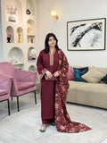 INAYA DHANK SHAWL-3PC(EMB)