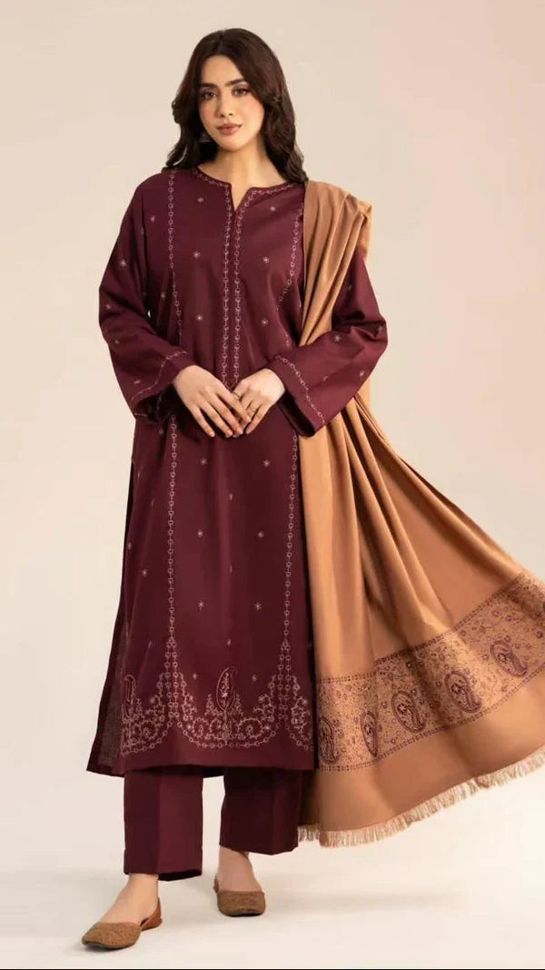 SORMA SHAWL-3PC(EMB)