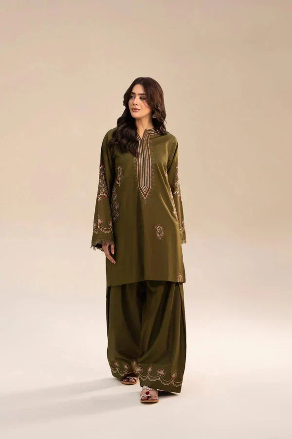 MEHNDI POCKET (FARSHI SHALWAR)-2PC(EMB)