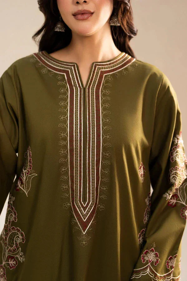 MEHNDI POCKET (FARSHI SHALWAR)-2PC(EMB)