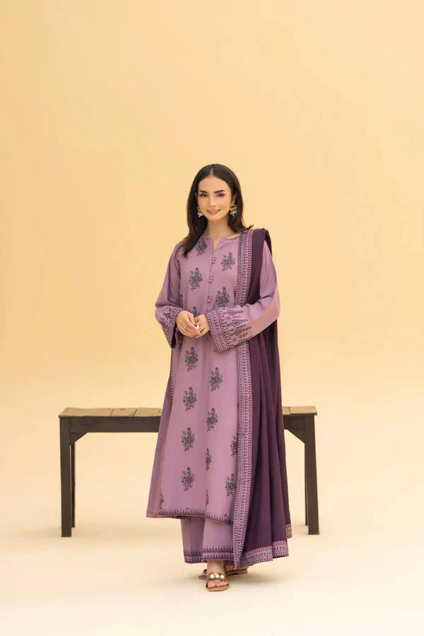 ZARAQ SHAWL-3PC(EMB)