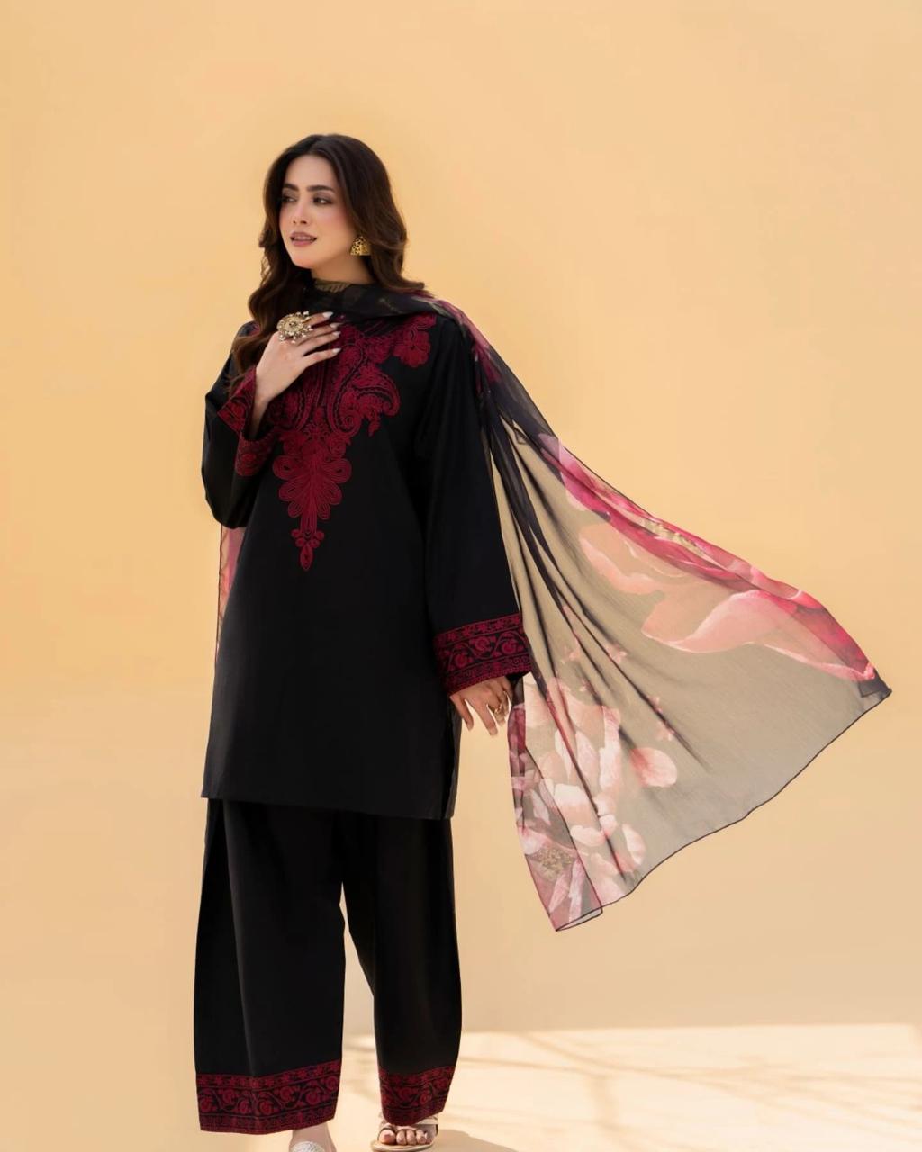ZAROON LAWN (FARSHI SHALWAR)-3PC