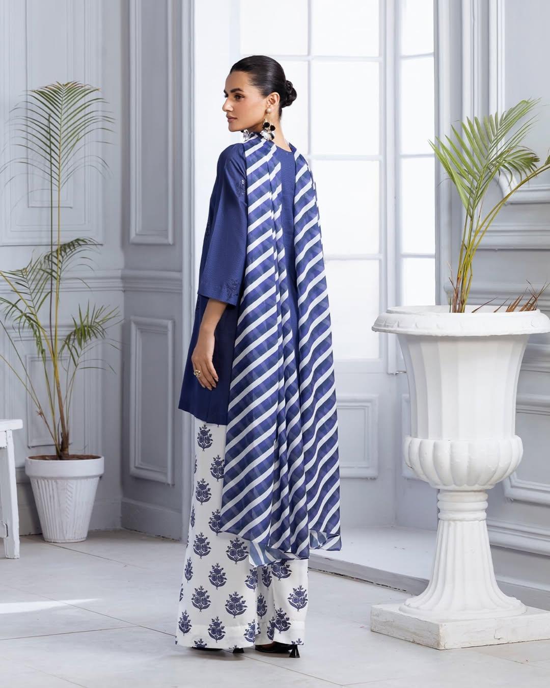 BLUE BLOOM-3PC(EMB)
