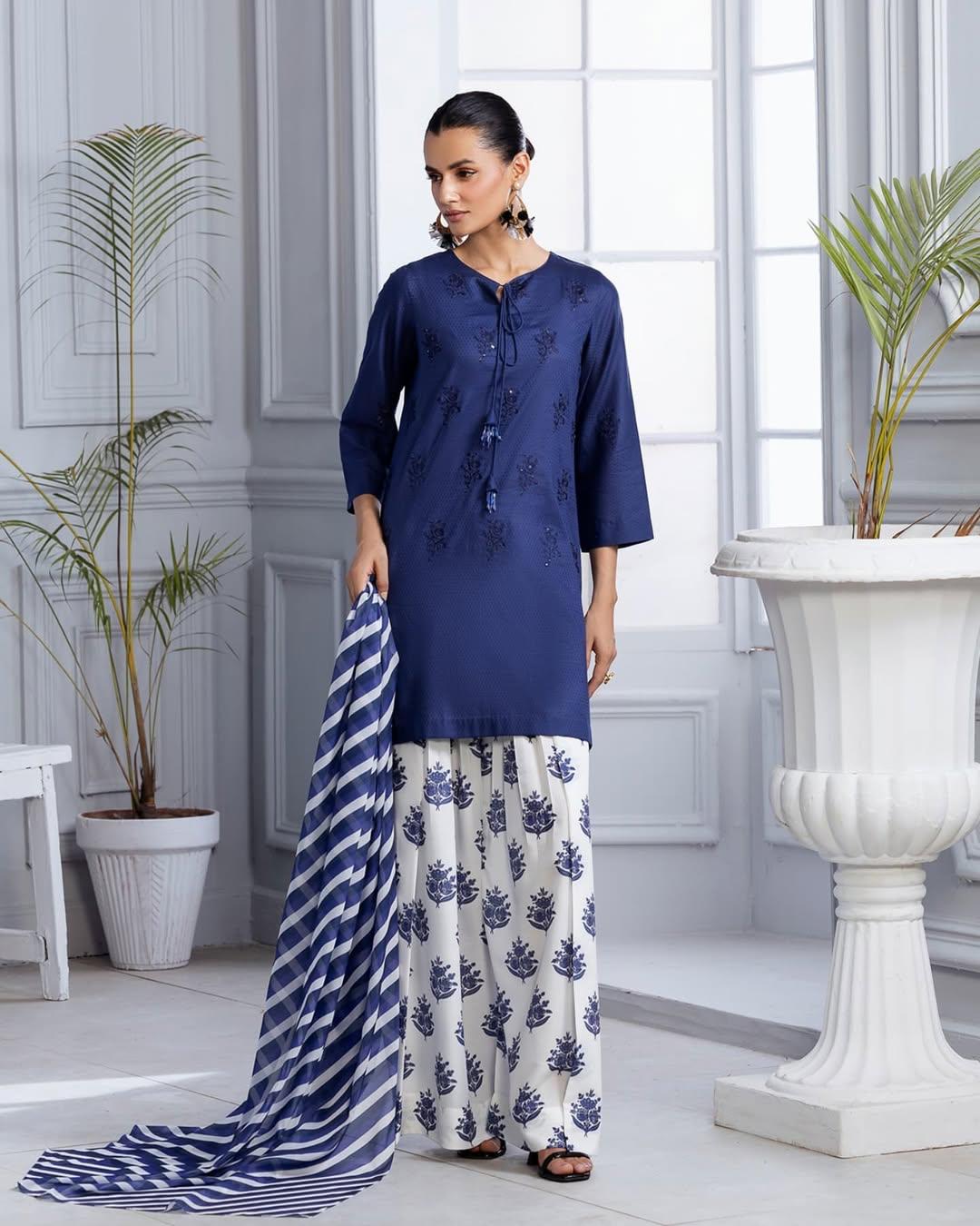 BLUE BLOOM-3PC(EMB)