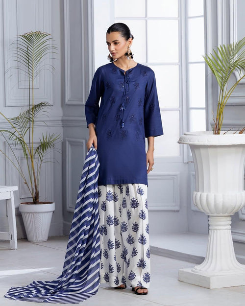 BLUE BLOOM-3PC(EMB)