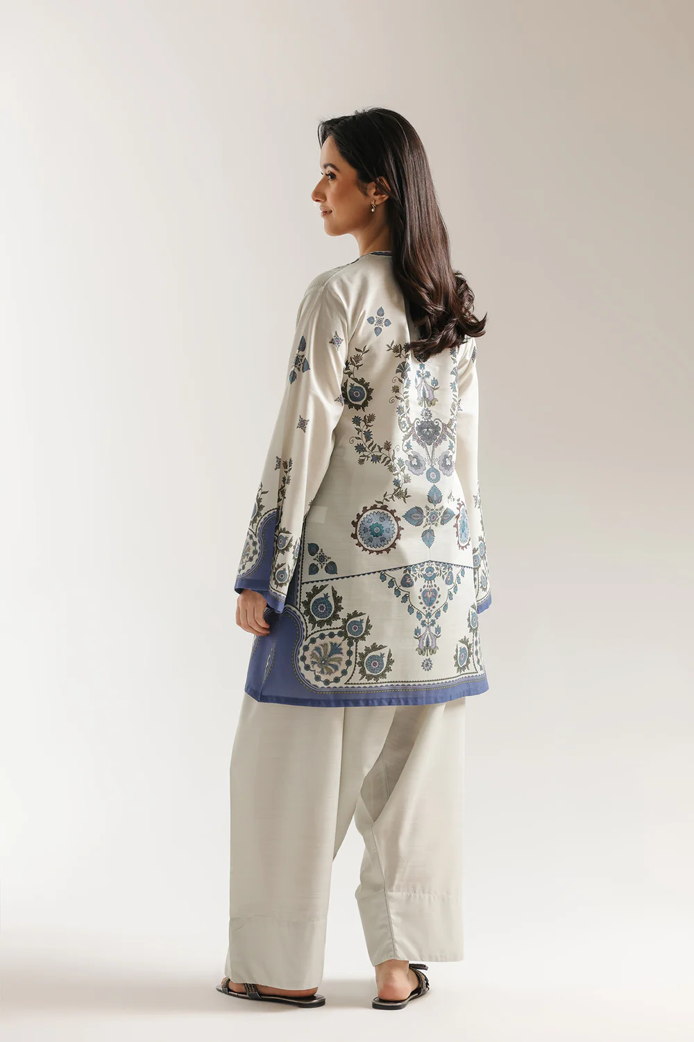 MISTY BLUE KURTA SET-2PC