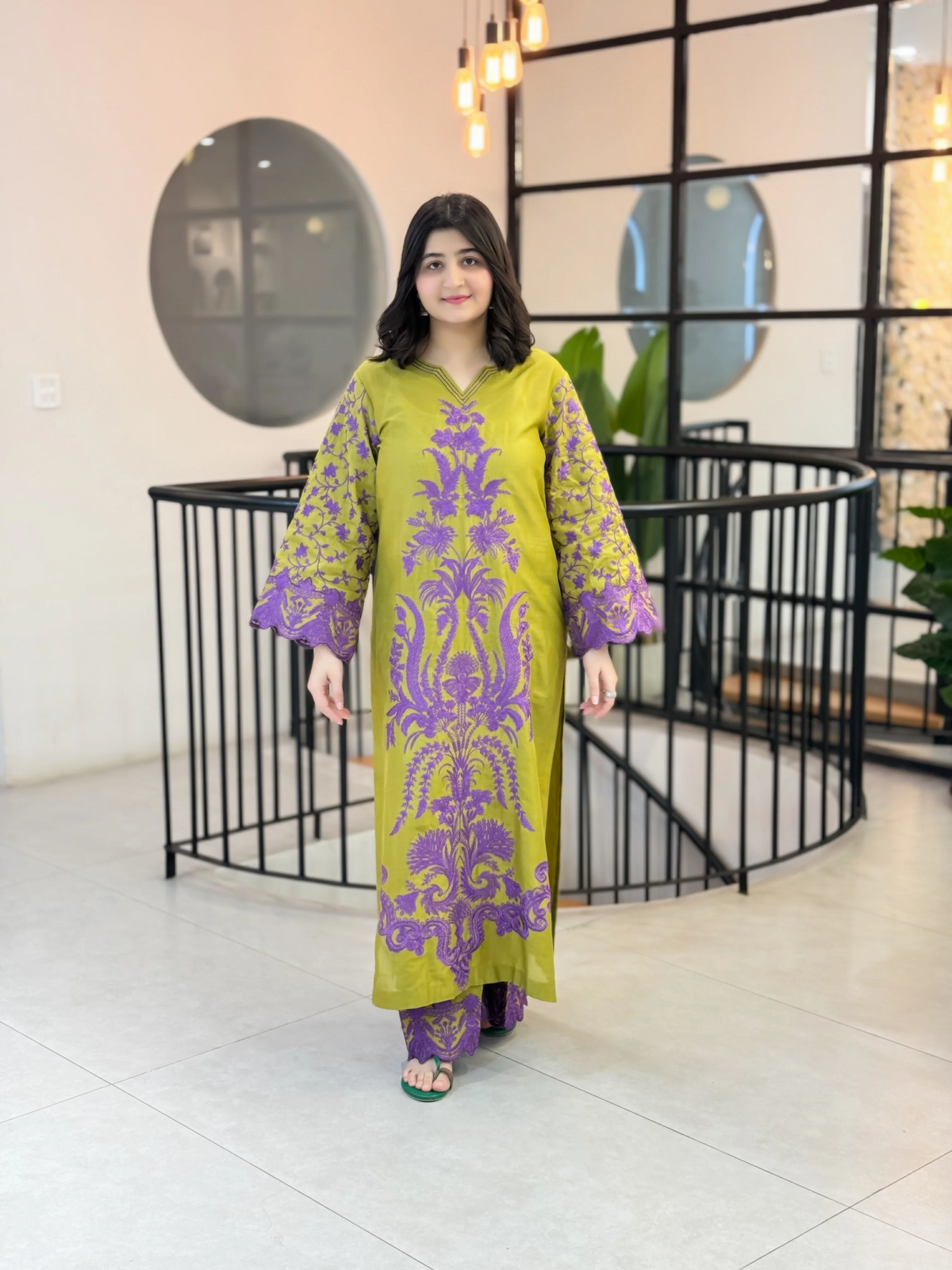 LIME GREEN-2PC(EMB)