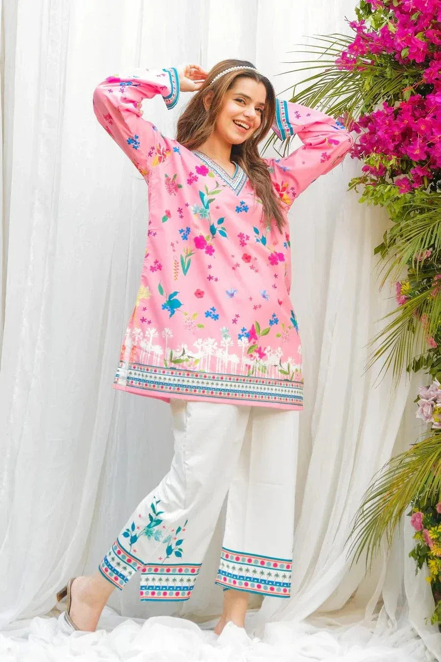PINK FLORAL-2PC
