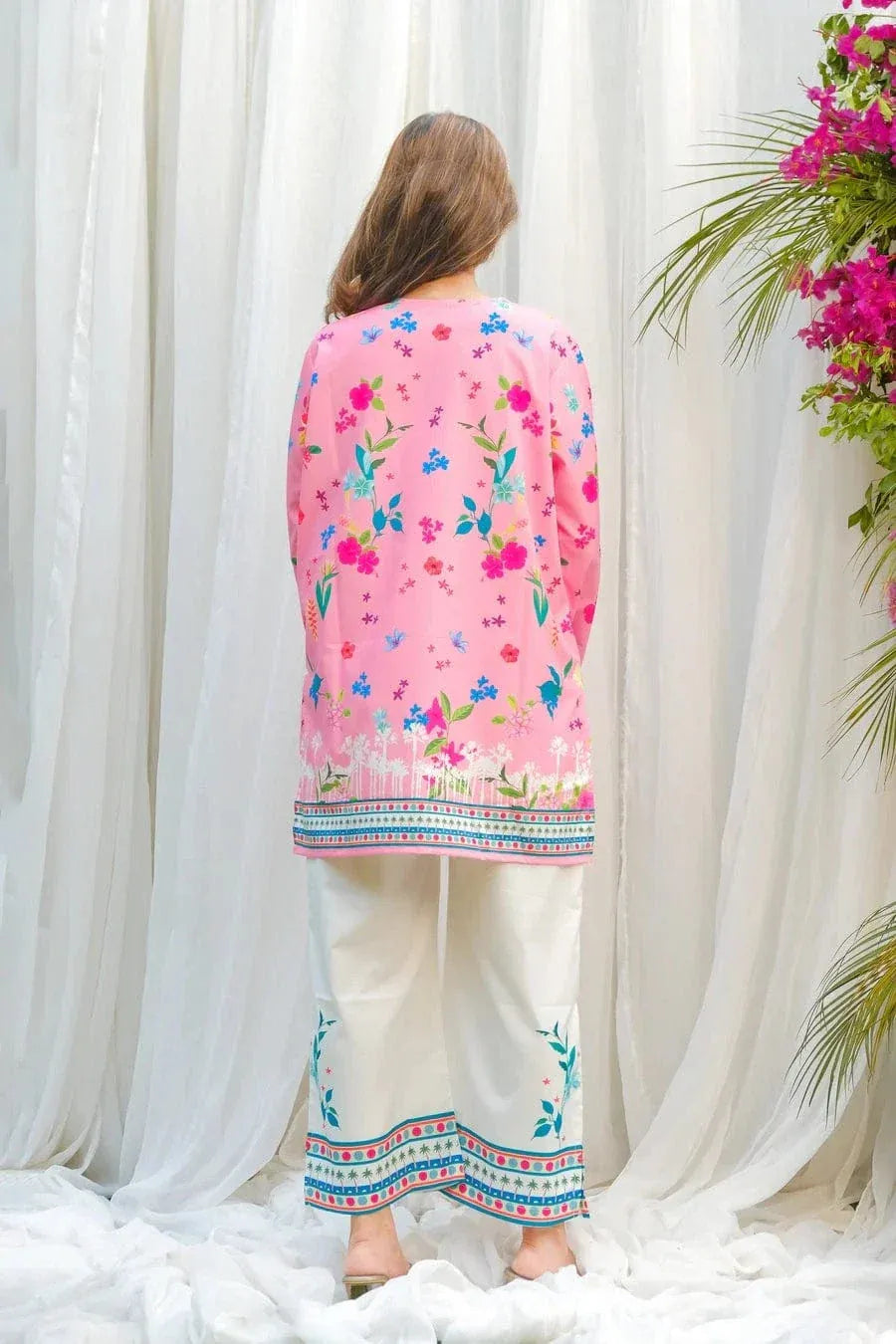 PINK FLORAL-2PC