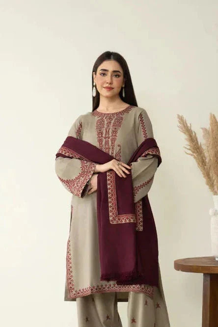 MARINA SHAWL (FARSHI SHALWAR)-3PC(EMB)