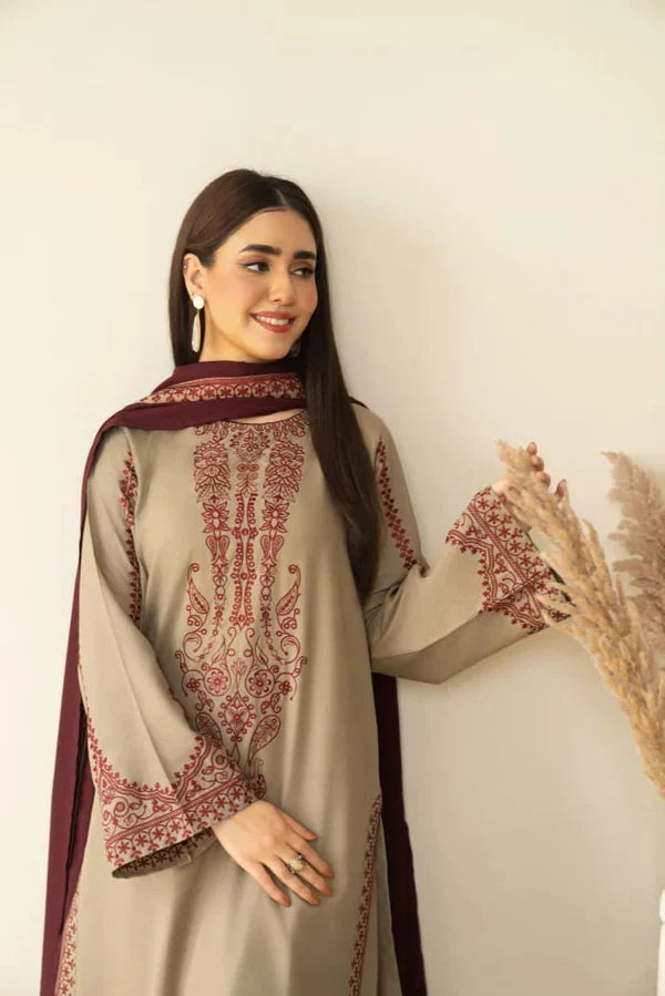 MARINA SHAWL (FARSHI SHALWAR)-3PC(EMB)